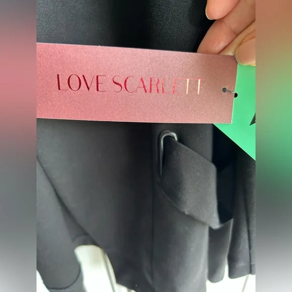 Love Scarlett Black Open Front Blazer Jacket Size 2X NWT - Picture 3 of 12